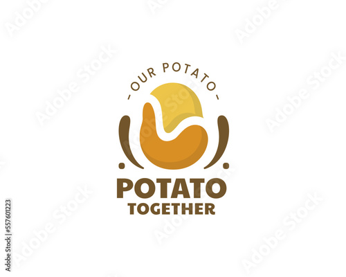 Flat letter L Potato Logo design