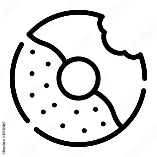 donut line icon