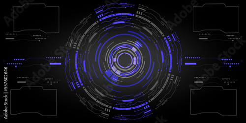 
Futuristic HUD user menu interface. Abstract background. Vector illustration.