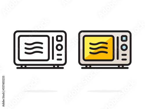 microwave icon  microwave oven logo for app web logo banner button icon - Vector