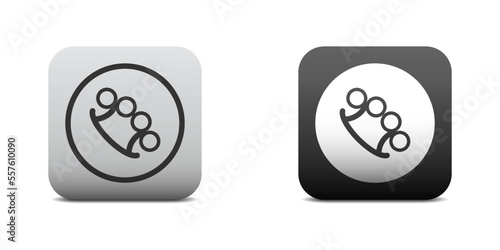 Knuckles icon. Brass knuckles. Vector illustration.