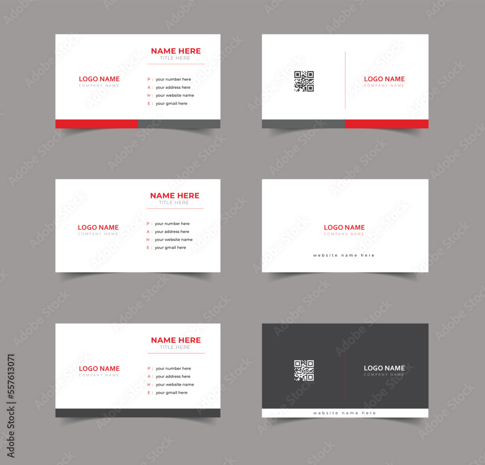 Creative and professional business card design.Business card vector template illustration design, advertisement, presentation, Modern simple business card template, Flat design. 
