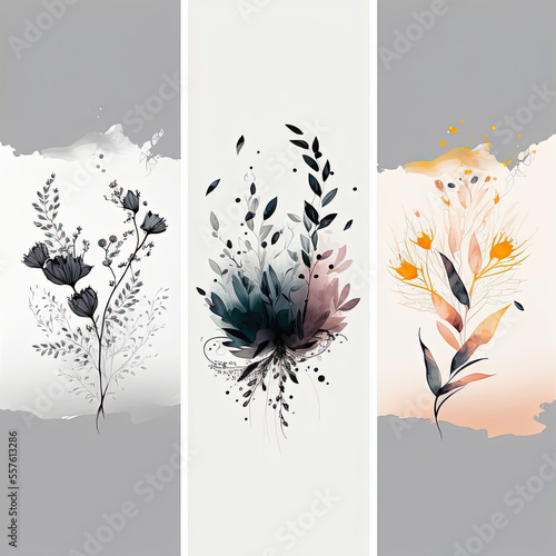 Minimal Floral Pattern Illustration 004