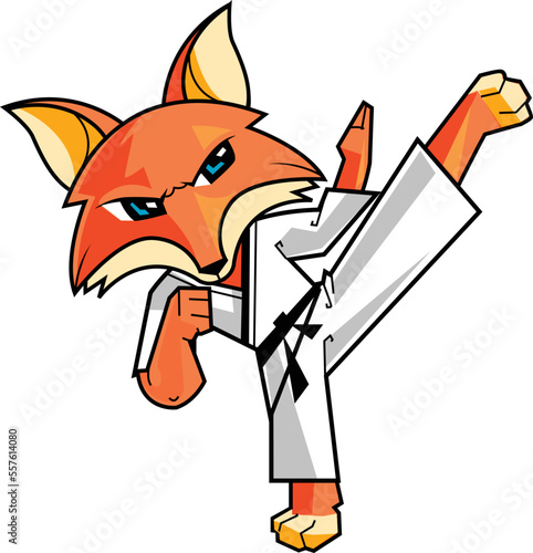 Martial Arts Karate character mascot logo design Dragon monkey lion tiger fox panda ninja kung fu  