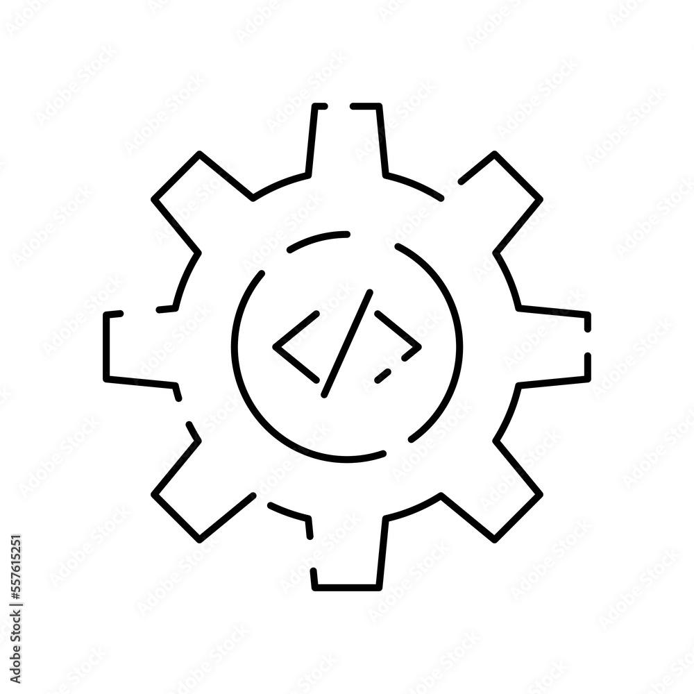 Vector DevOps icons. Editable stroke. Software development and IT operations symbols Test release monitor operate deploy plan code build. Coding and Programming line icon Vector DevOps icons. Editable stroke. Software development and IT operations symbols Test release monitor operate deploy plan code build. Coding and Programming line icon