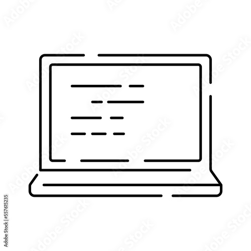 Vector DevOps icons. Editable stroke. Software development and IT operations symbols Test release monitor operate deploy plan code build. Coding and Programming line icon