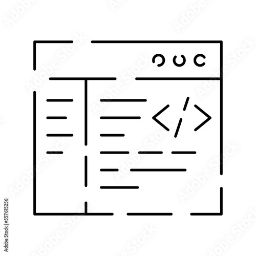 Vector DevOps icons. Editable stroke. Software development and IT operations symbols Test release monitor operate deploy plan code build. Coding and Programming line icon