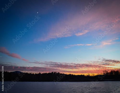 Sunset over Mount Anthony
View from Lake Paran, North Bennington Vermont 12.28.22