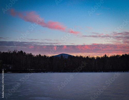 Sunset over Mount Anthony
View from Lake Paran, North Bennington Vermont 12.28.22