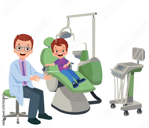 Dentist isolated cartoon vector illustrations