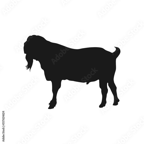 Super qurban goat silhouette vector illustration. Editable graphic resources for many purposes.