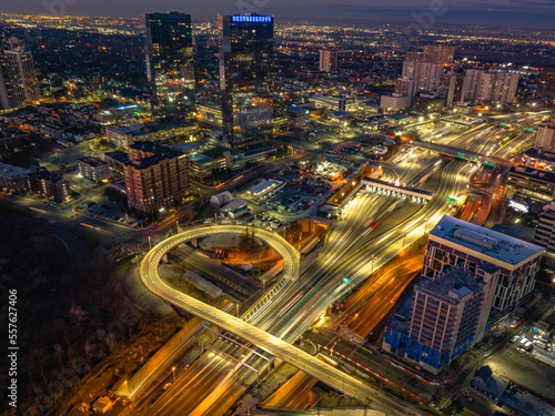 Aerial Drone Sunrise in Fort Lee, New Jersey  photo