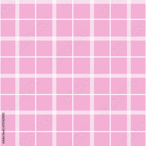 Window pane plaid seamless pattern, pink and white, can be used in decorative designs fashion clothes Bedding sets, curtains, tablecloths, notebooks, gift wrapping paper