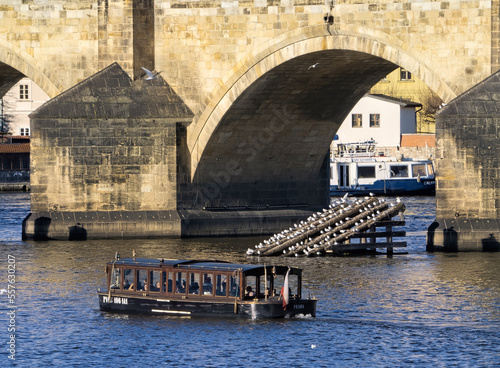 Under the Charles bridge