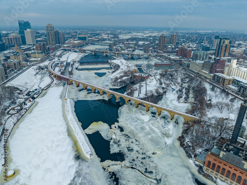 Obraz na płótnie Minneapolis Minnesota Aerial w salonie