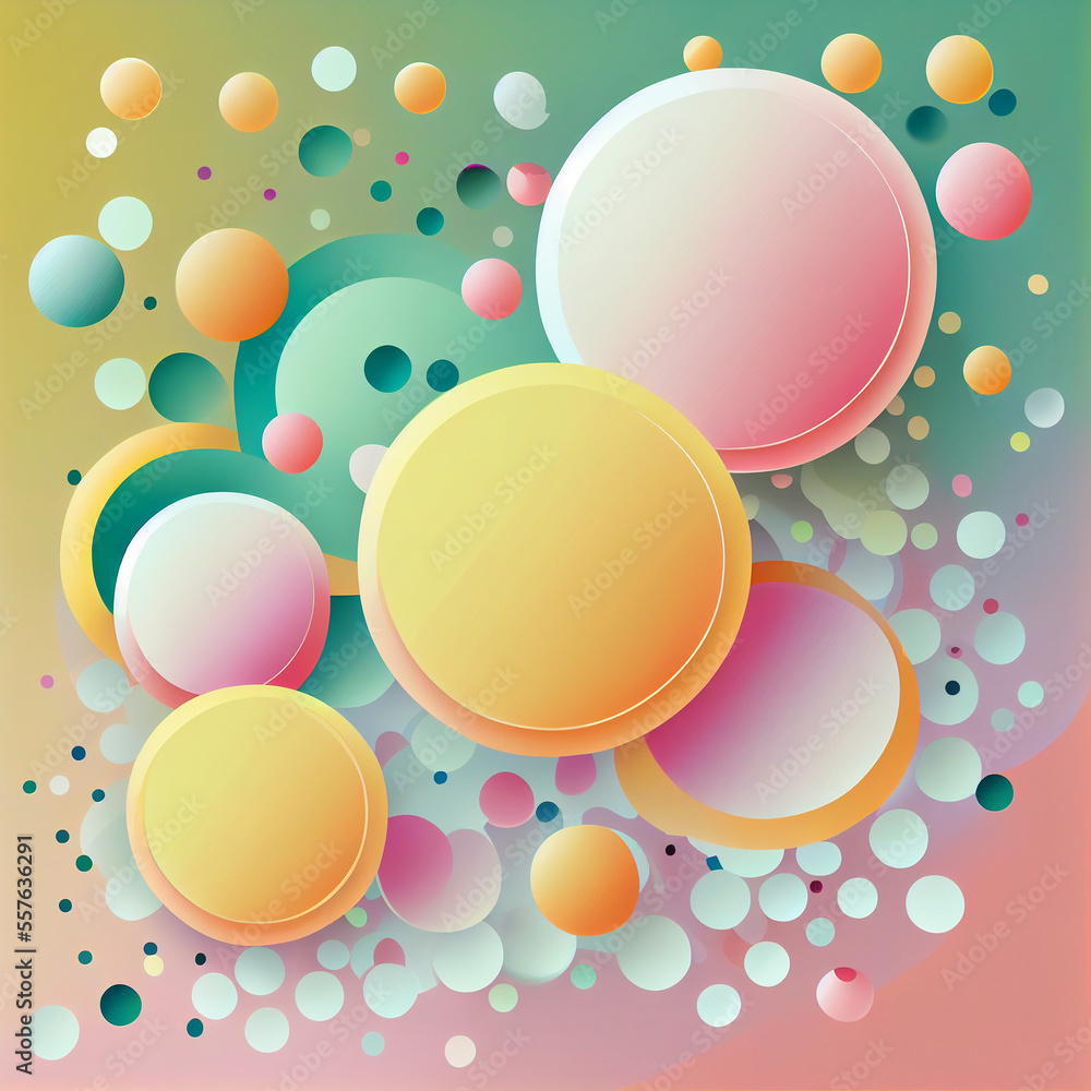 Background with pastel circles