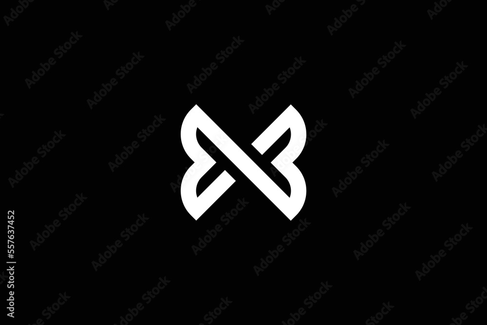 Minimal Awesome Creative Trendy Professional Letter X Or MX Logo Design Template On Black Background Minimal Awesome Creative Trendy Professional Letter X Or MX Logo Design Template On Black Background