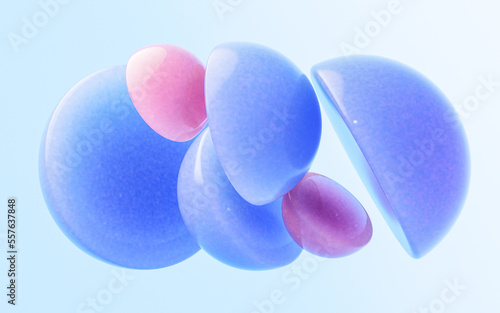 Fototapeta Naklejka Na Ścianę i Meble -  Abstract glass geometries, 3d rendering.