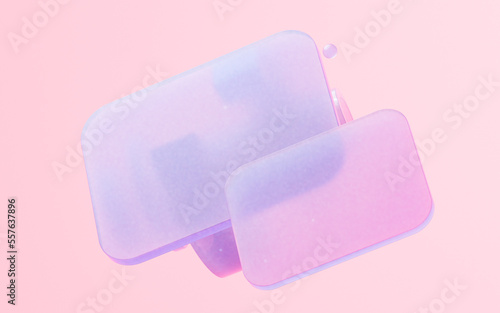 Fototapeta Naklejka Na Ścianę i Meble -  Abstract glass geometries, 3d rendering.