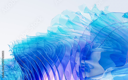 Fototapeta Naklejka Na Ścianę i Meble -  Gradient multilayer glass background, 3d rendering.