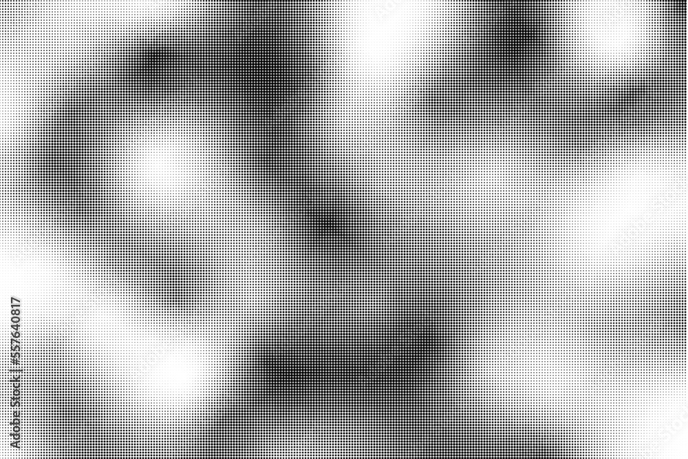Obraz premium Black and white wave dotted halftone background