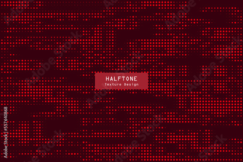 abstract binary code on red vector illustration bakground with halftone design