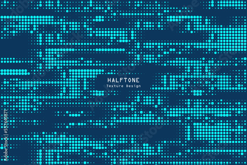 abstract binary code on blue, vector bakground illustration with halftone design