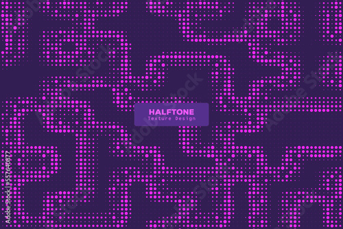 abstract background with squares, halftone binary code on purple vector design 