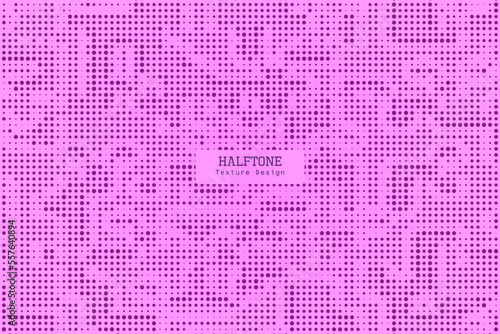 abstract background with squares, halftone binary code on purple vector design 