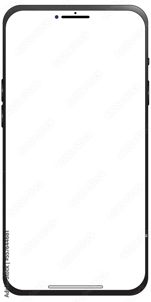 Realistic model of smartphone mockup similar to iphone. Phone with transparent screen view. illustration vector Realistic model of smartphone mockup similar to iphone. Phone with transparent screen view. illustration vector