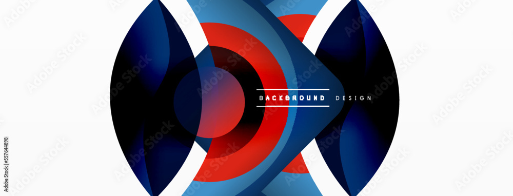 Creative geometric wallpaper. Minimal abstract background. Circle wave and round shapes composition vector illustration for wallpaper banner background or landing page Creative geometric wallpaper. Minimal abstract background. Circle wave and round shapes composition vector illustration for wallpaper banner background or landing page