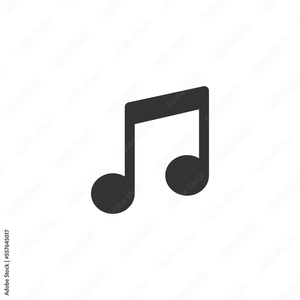 Music icon vector, Melody, song, note, sound, audio sign Isolated on white background. Music icon vector, Melody, song, note, sound, audio sign Isolated on white background.