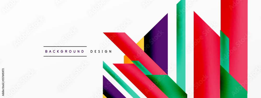 Minimal geometric abstract background. Dynamic 3d lines composition. Trendy techno business template for wallpaper, banner, background or landing Minimal geometric abstract background. Dynamic 3d lines composition. Trendy techno business template for wallpaper, banner, background or landing