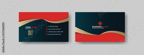 Corporate modern luxury business card template design. Creative premium visiting card template