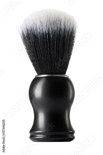 Black Barber Shaving Brush Isolated On White Background