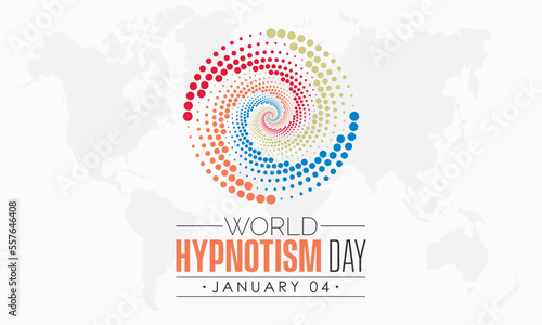 Vector illustration design concept of World Hypnotism Day observed on January 4