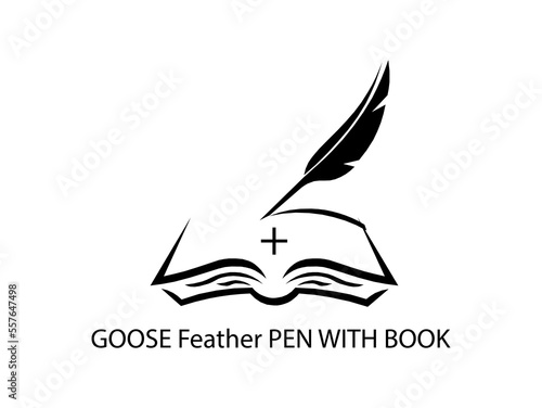 GOOSE PEN BOOK ART SIGN TEMPLATE