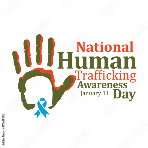 Vector illustration on the theme of National Human Trafficking awareness day