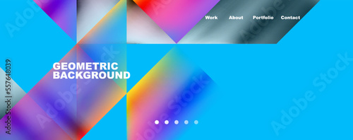 Dynamic lines, triangles, rectangles geometric abstract background. Vector Illustration For Wallpaper, Banner, Background, Card, Book Illustration, landing page