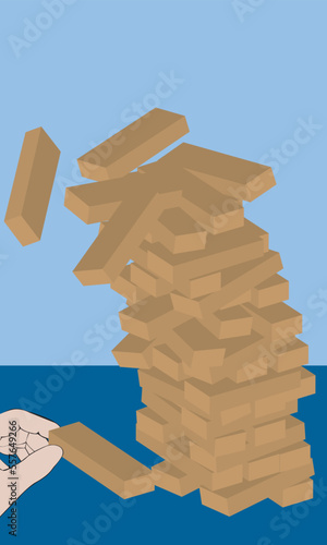 Jenga - block tower game