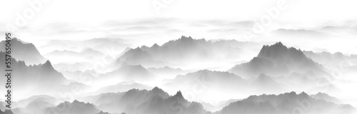 misty mountain landscape © 悦 邵