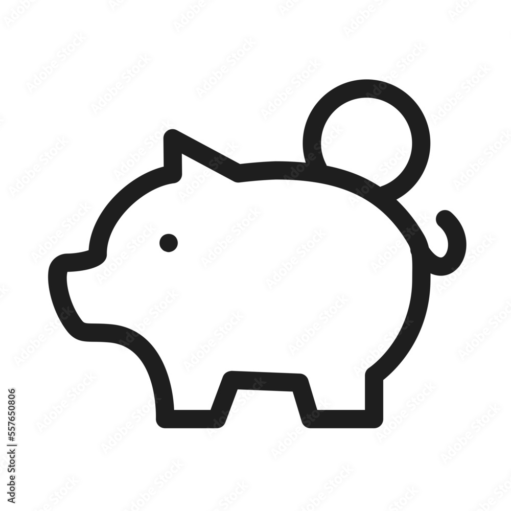Piggy bank coin vector
