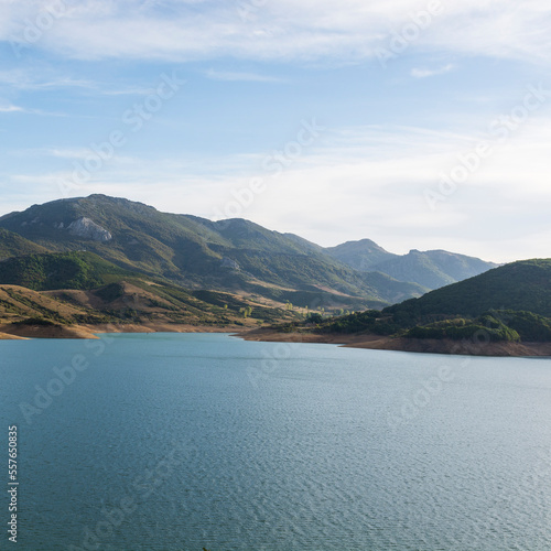 Cantabrian Mountains with artificial lake