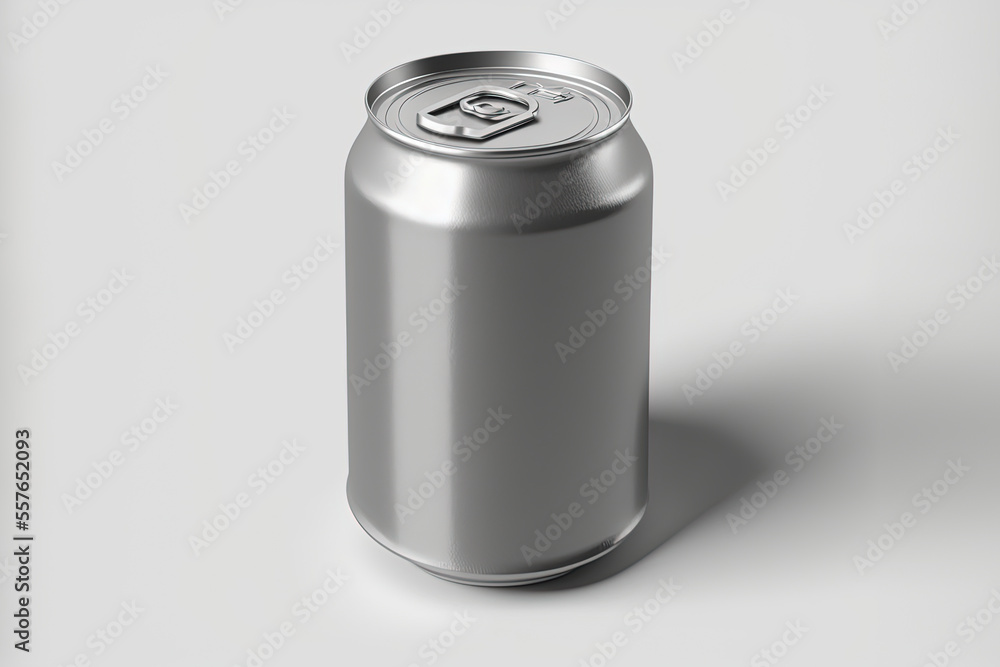 aluminum soda can isolated on white background