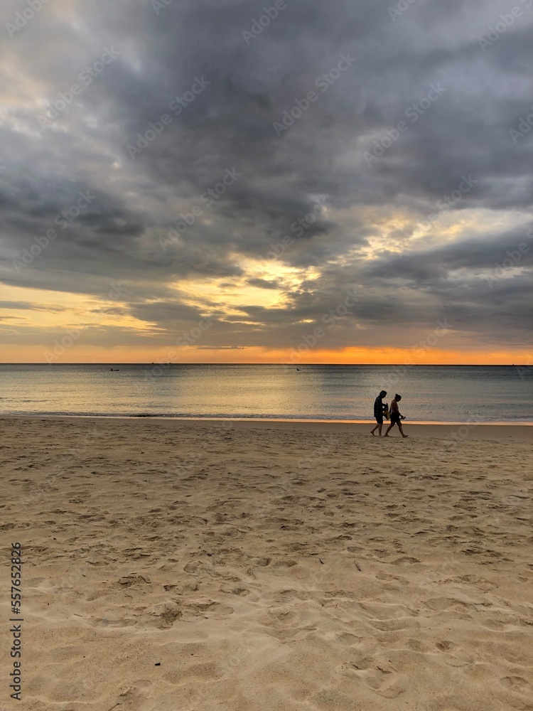 sunset on the beach