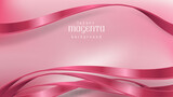 Luxury abstract background with ribbon concept in magenta color