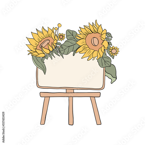 sunflower wooden sign