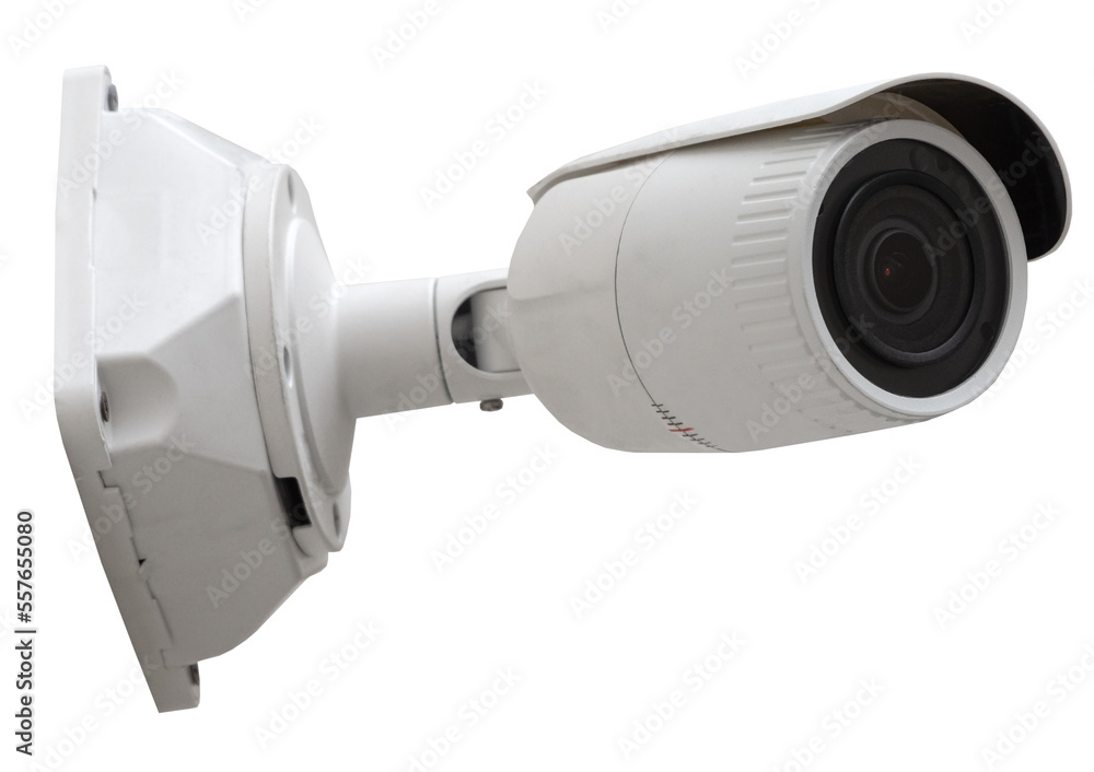 Spherical IP security camera on white Spherical IP security camera on white