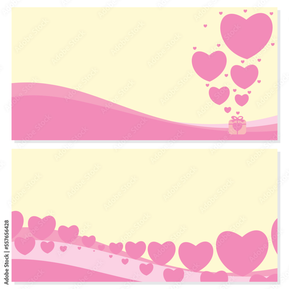 Valentines day sale background with hearts and curved lines. Vector illustration. Wallpapers, flyers, invitations, posters, brochures, banners