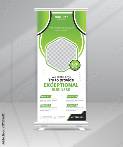 Business idea Roll up Banner, pull-up, flag banner, business flyer, offer and  sale display banner design for marketing agency, Shop, Event